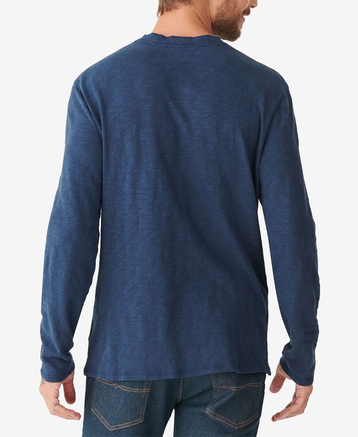 Lucky Brand Snap Henley Shirt Blue
