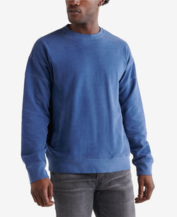 Lucky Brand Sueded Fleece California Crew Sweatshirt Blue thumbnail 1