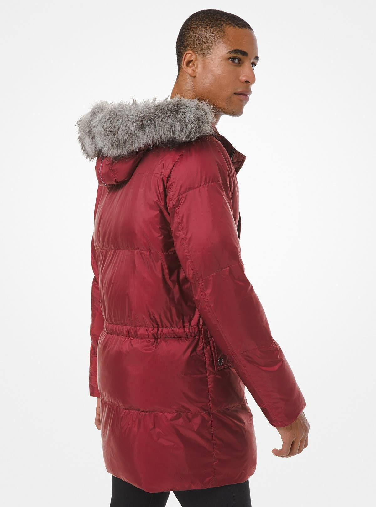 MICHAEL KORS FAUX FUR TRIM NYLON PARKA
