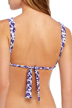 MICHAEL Michael Kors Amethyst Carnations Over the Shoulder Bikini Top thumbnail 2