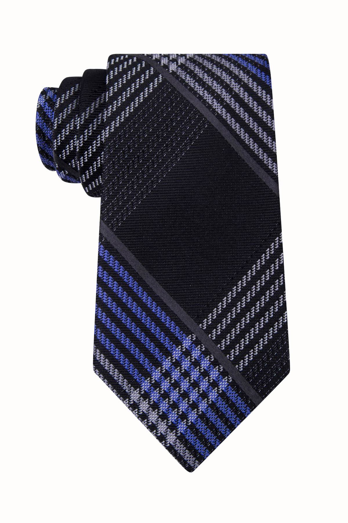 MICHAEL Michael Kors Black Tracks Plaid Tie