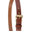 MICHAEL Michael Kors Brown/Gold Vegan Leather Belt