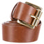 MICHAEL Michael Kors Brown/Gold Vegan Leather Belt