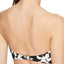 MICHAEL Michael Kors Floral Vine Tie Front Bandeau Bikini Top in Black/White