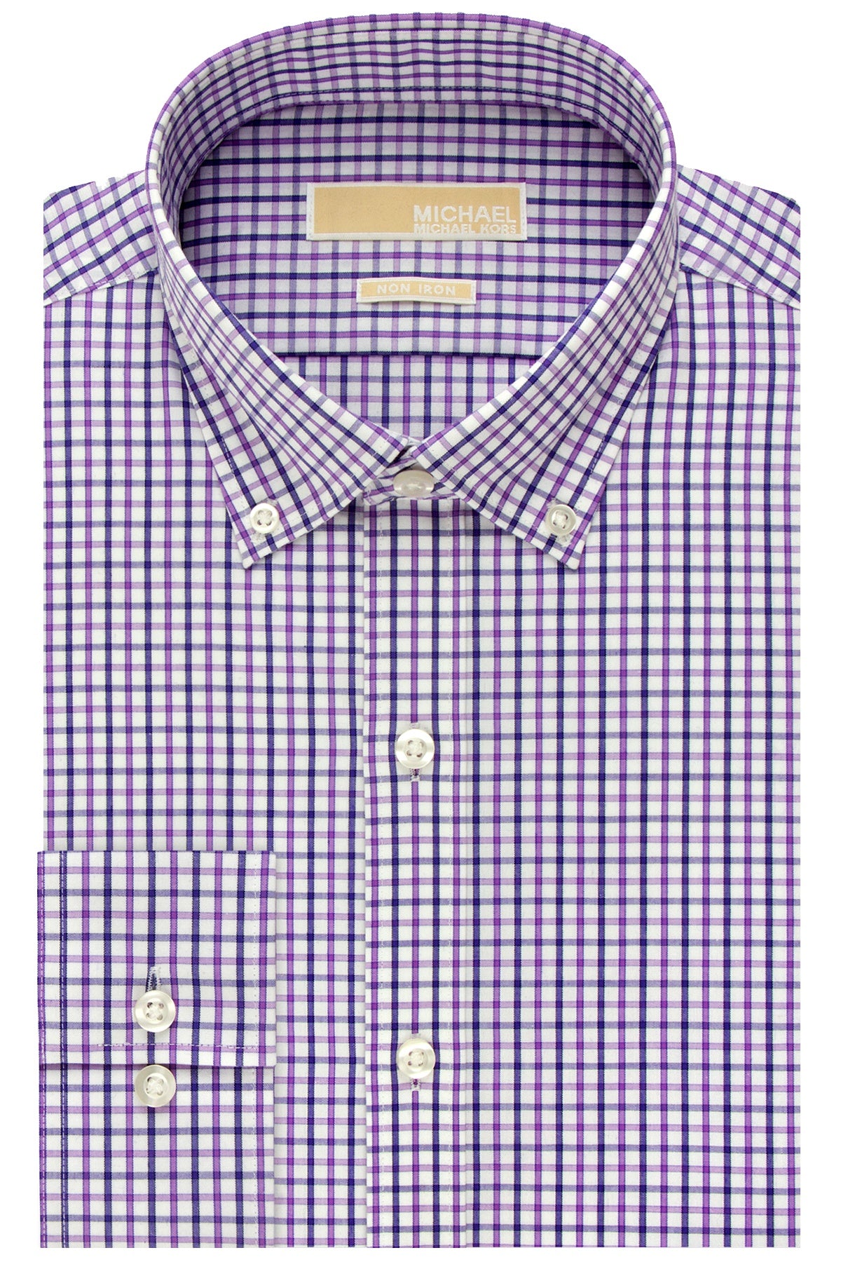 MICHAEL Michael Kors Helio Purple Check Non-Iron Dress Shirt