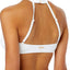 MICHAEL Michael Kors White Glamour Solids Choker Bandeau Bikini Top