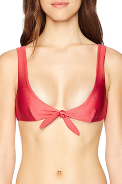 MINKPINK Coral Reef Reversible Tie Front Bikini Top thumbnail 1