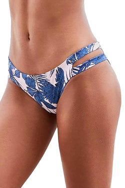 MINKPINK Pink/Blue Hibiscus Island Strappy Bikini Bottom thumbnail 4