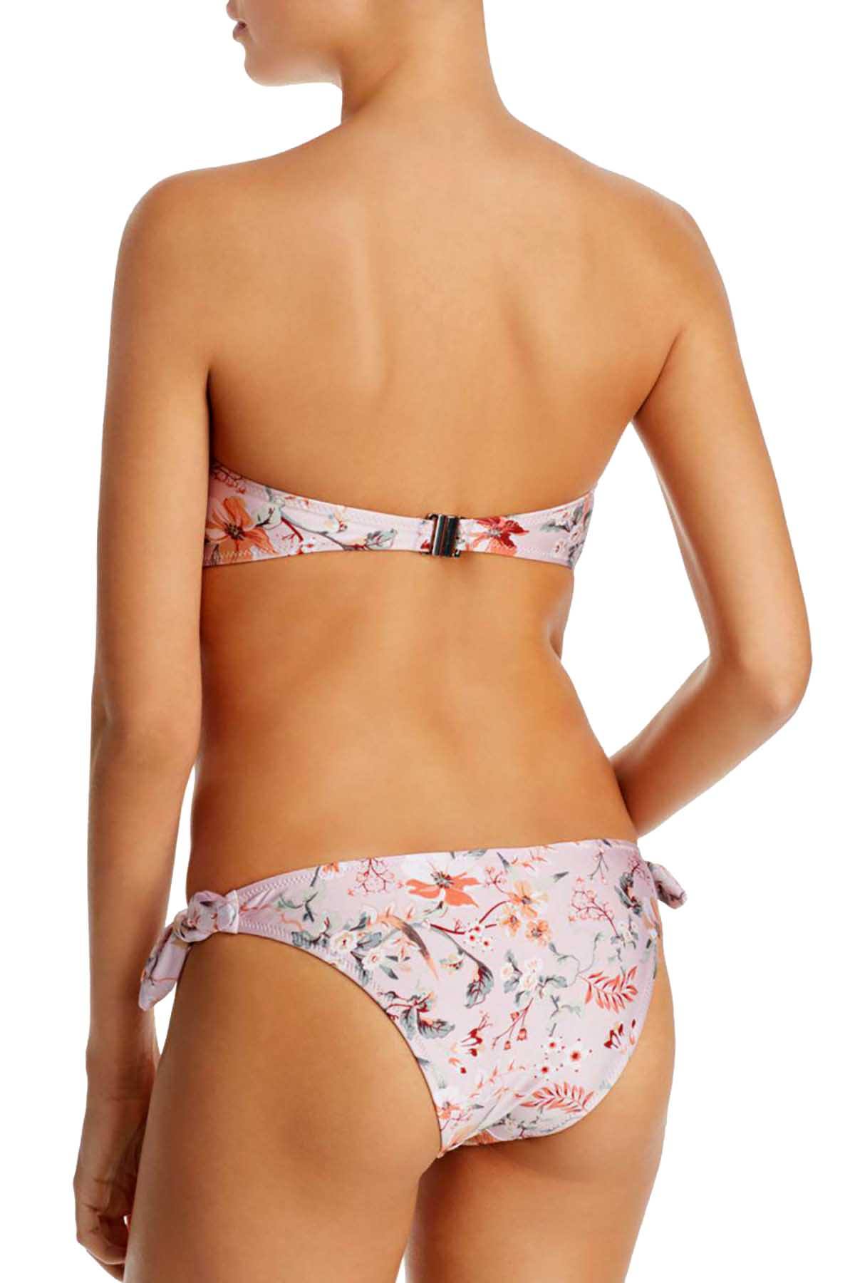 MINKPINK Summer Meadow Tie Bandeau Convertible Bikini Top in Floral Multicolor