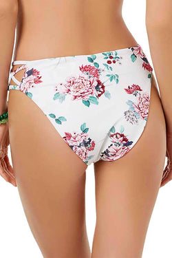 MINKPINK White/Floral Pretty Petals High Waist Bikini Bottom thumbnail 2