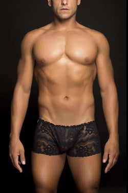 MOB black Lace Open Back Boxer thumbnail 3