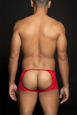 MOB red Lace Open Back Boxer thumbnail 2