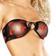 Magic Silk Bandeau with Pant Sequin Heart Black