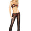 Magic Silk Bandeau with Pant Sequin Heart Black