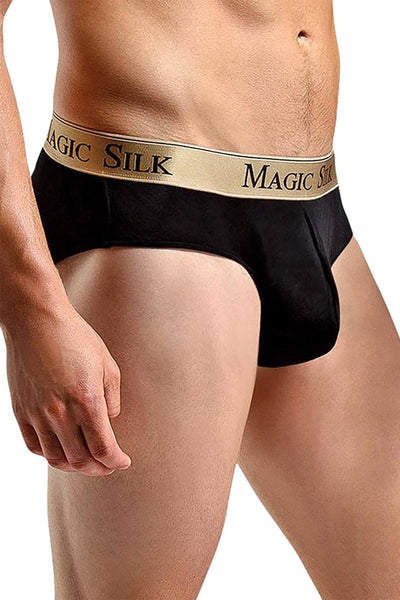 Magic Silk Black Silk-Knit Low-Rise Bikini Brief
