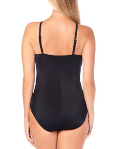 Magicsuit Gold Leaf Printed Tummy-control One-piece Swimsuit Black/Gold thumbnail 3