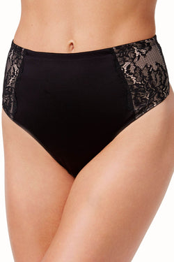 Maidenform Black/Beige Sexy Light-Control High-Waist Thong thumbnail 3