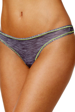 Maidenform Charcoal Space Dye and Lime Sport Micro Thong thumbnail 1