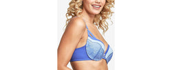 Maidenform Love The Lift Push Up & In Lace Plunge Underwire Bra Dm9900 A7uc - Deep Forte Blue With Blue Flight thumbnail 2