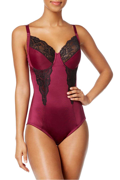Maidenform Magenta Firm Control Embellished Unlined Shaping Bodysuit