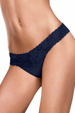 Maidenform Navy Dream Lace-Trim Thong thumbnail 1
