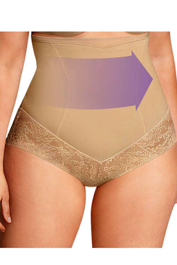 Maidenform PLUS Firm Foundations Firm Control High Waist Brief in Body Beige thumbnail 3