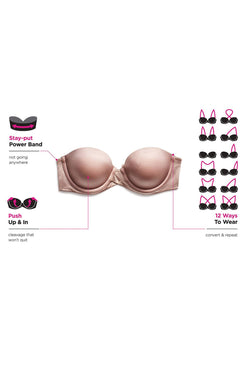 Maidenform Paris-Nude Love-the-Lift 12-Way Convertible Demi Bra thumbnail 4