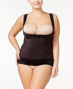 Maidenform Plus Firm Foundations Firm Control Open Bust Torsette Tank Dm1026 Black thumbnail 1