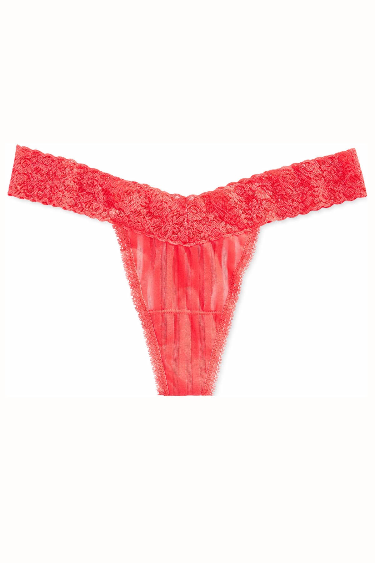 Maidenform Red Striped Lace Thong
