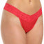 Maidenform Red Striped Lace Thong