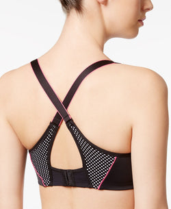 Maidenform Sport Ultimate Medium-impact Full Coverage Sports Bra Dm7989 Black/Pinksickle thumbnail 2