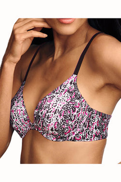 Maidenform Strawberry/Snakeskin-Print Custom-Lift Satin Demi T-Shirt Bra thumbnail 4