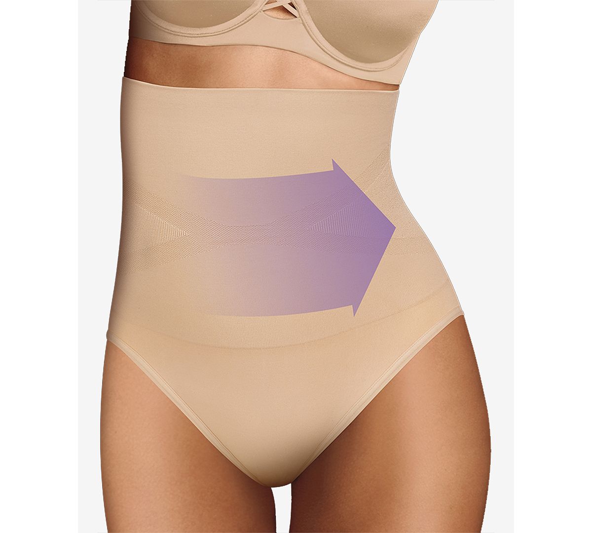 Maidenform Wo Firm Control Slim Waisters High-waist Brief 12553 Latte Lift