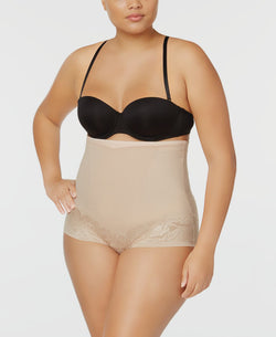 Maidenform Wo Firm Foundations Curvy Plus Firm Control High Waist Brief Dm1023 Body Beige thumbnail 1