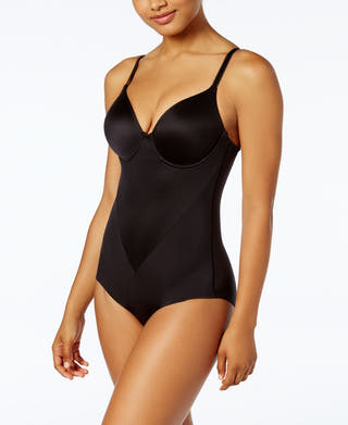 Maidenform Wo Light Tummy-control Comfort Devotion Full Coverage Bodysuit 1056 Black