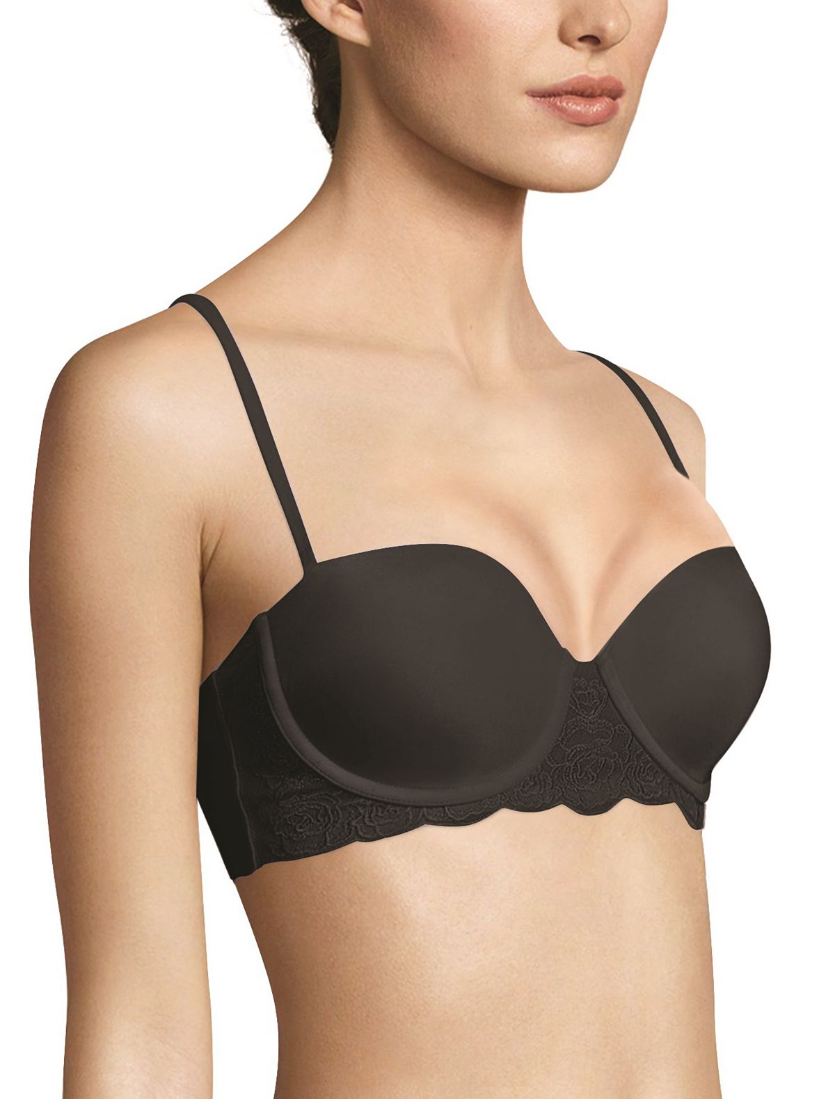 Maidenform Wo Love The Lift Embroidered Push-up Balconette Bra Dm9905 Black Lace