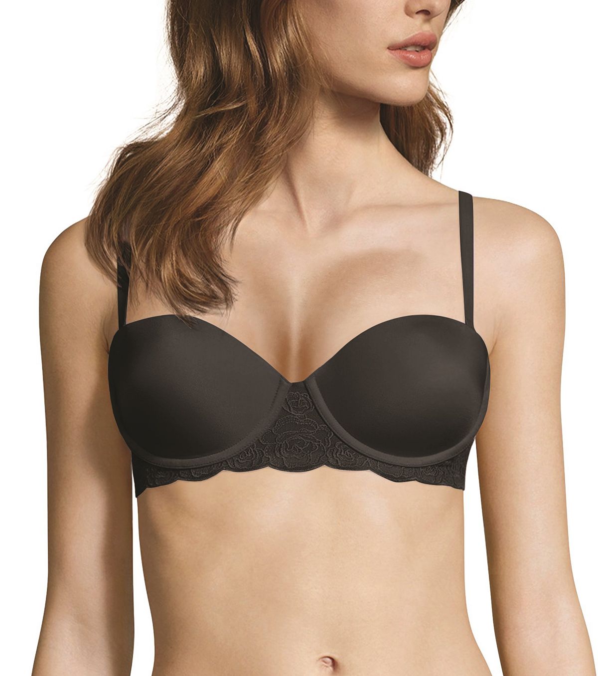 Maidenform Wo Love The Lift Embroidered Push-up Balconette Bra Dm9905 Black Lace