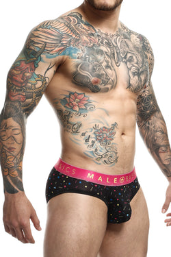Male Basic Black Confetti Sexy Pouch Brief thumbnail 3
