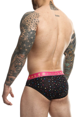Male Basic Black Confetti Sexy Pouch Brief thumbnail 4