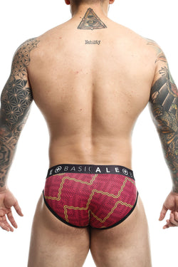 Male Basic Red Tweed Sexy Pouch Brief thumbnail 2