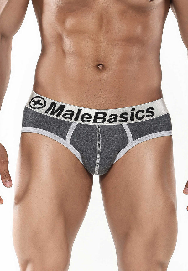 Male Basics Asphalt Contrast Brief