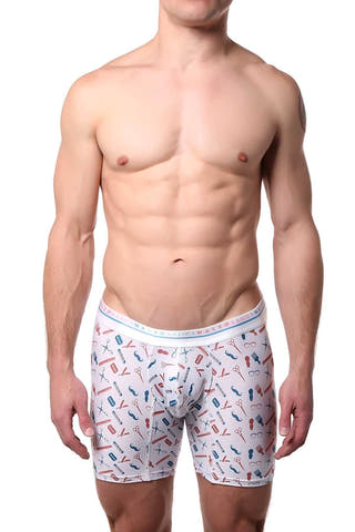Male Basics Barber-Printed Hipster Boxer Brief