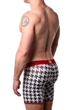 Male Basics Black/Red Houndstooth Boxer Brief thumbnail 2