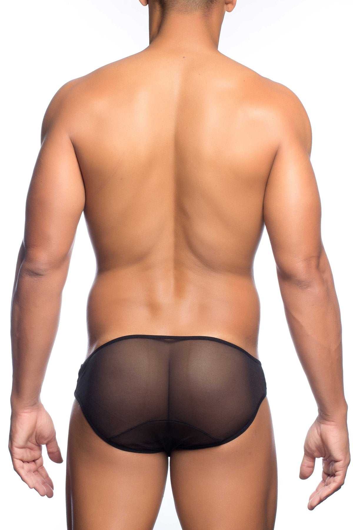 Male Basics Black Side Way Mesh Bikini