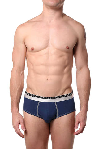 Male Basics Carbon Blue Everyday Hip Brief