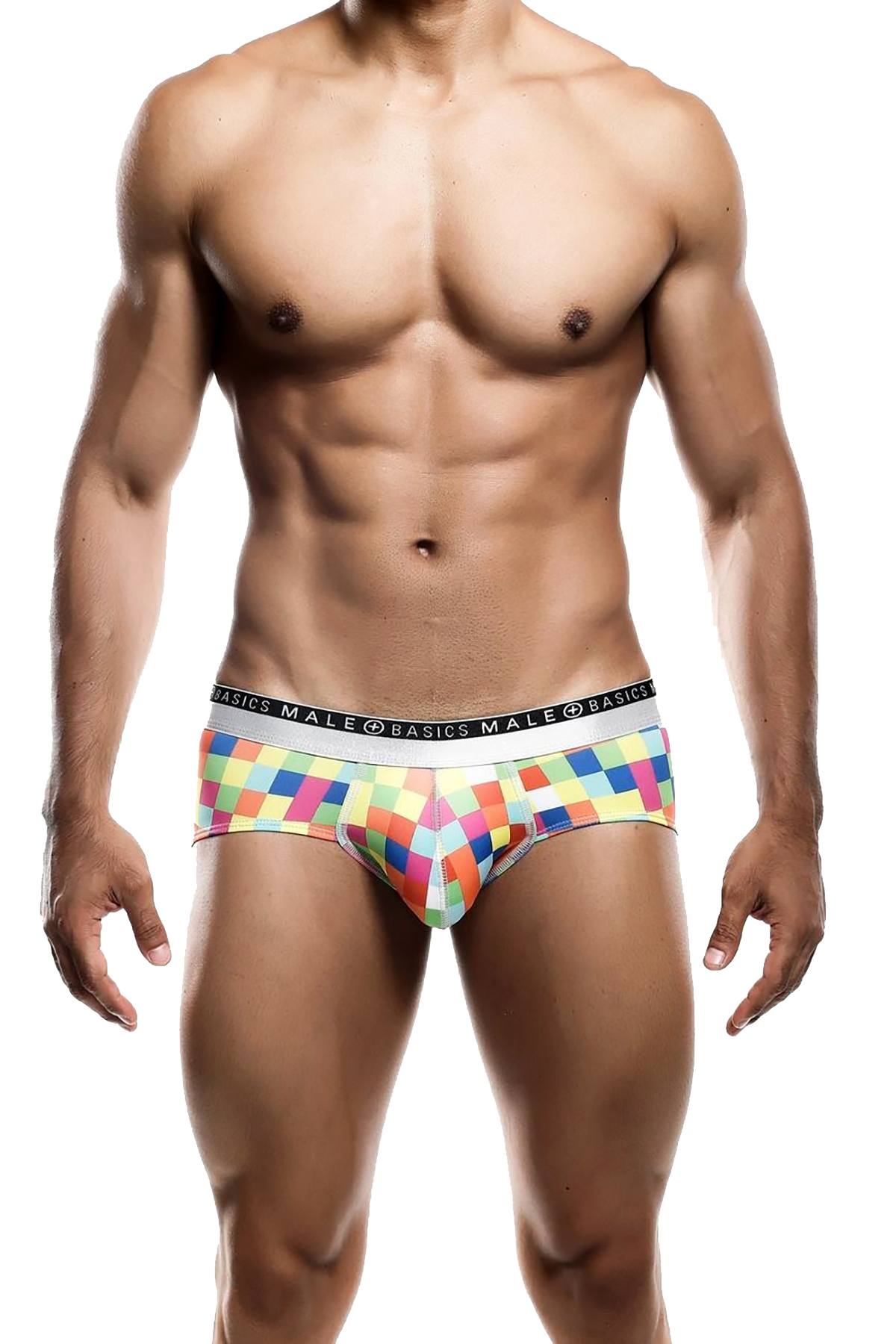 Male Basics Green Pixels Hipster Brief