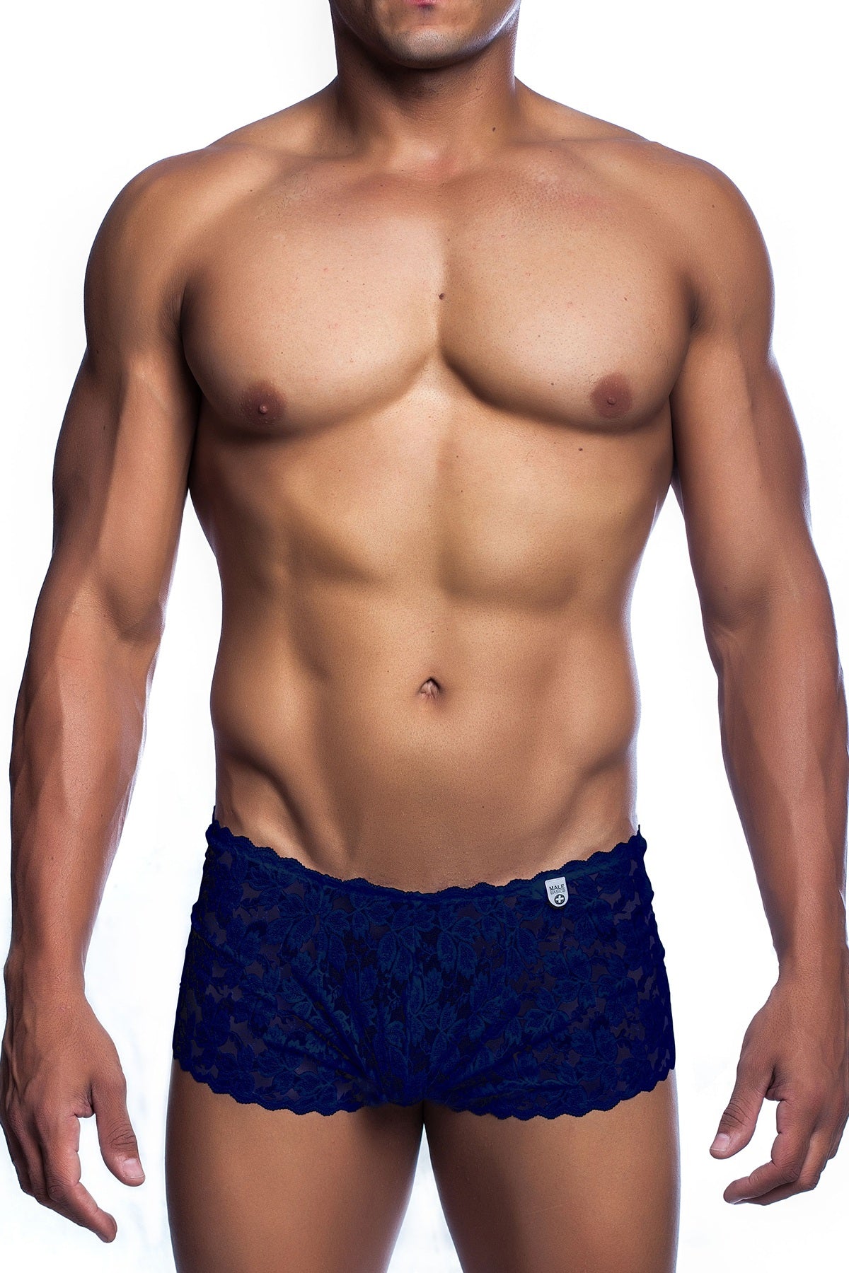 Male Basics Navy Lace Boy Short