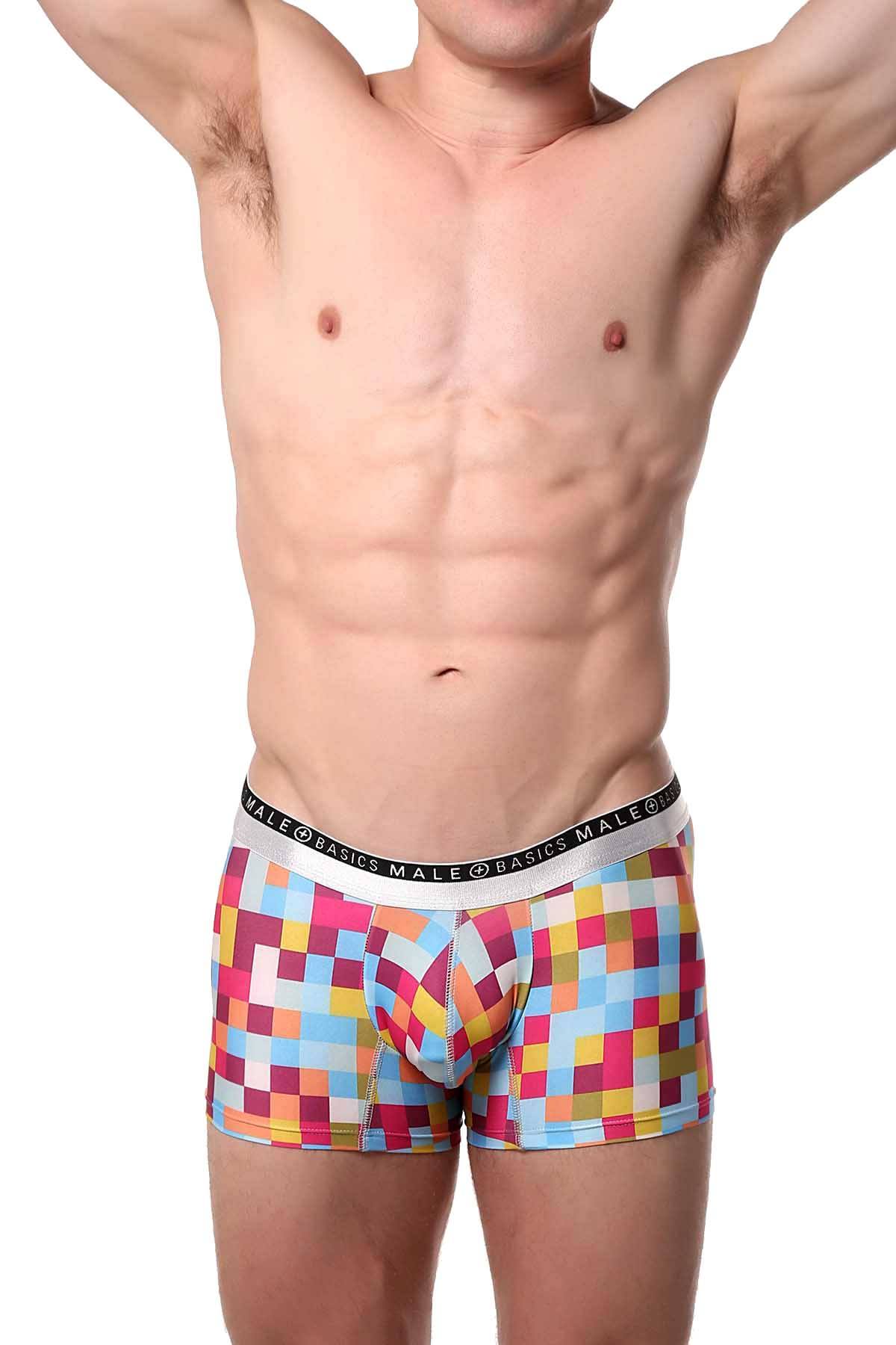 Male Basics Plum Pixels Hipster Trunk