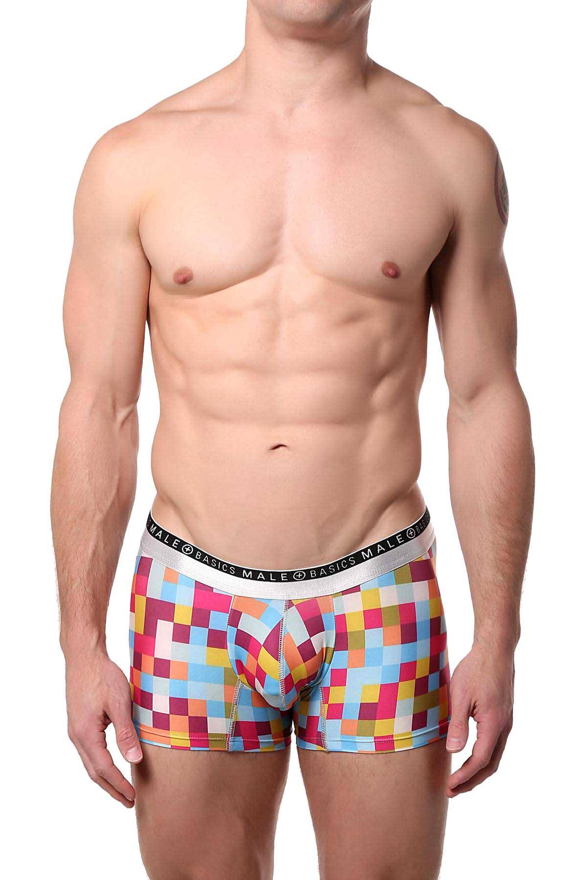 Male Basics Plum Pixels Hipster Trunk