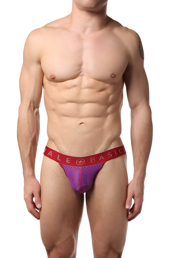Male Basics Purple/Red Spot Jockstrap